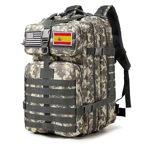 smallrun Mochilas Tácticas Militares 45L Mochila del ejército Gran Capacidad Mochila Crossfit Plegable Impermeable Mochila Montañismo, Senderismo, Acampada (Y CAMFLAJE, Y)
