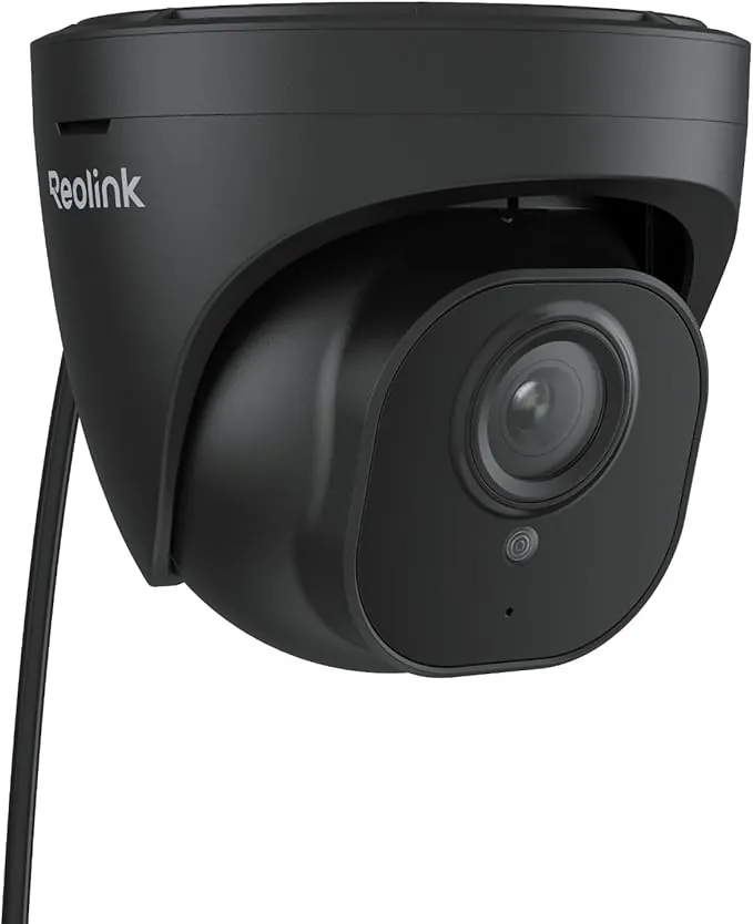 Reolink 5MP PoE Camara Vigilancia Exterior con Detección Personas/Vehículos IP Domo Cámara Seguridad IP67 Impermeable, Grabación de Audio, con Ranura para Tarjeta SD RLC-520A Negro