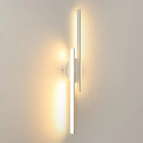 Comely Aplique Pared Interior LED, 24W 2800LM Lámpara de Pared Moderna | Blanco Iluminación Luz Pared para Dormitorio, Estudio, Blanco Cálido 3000K