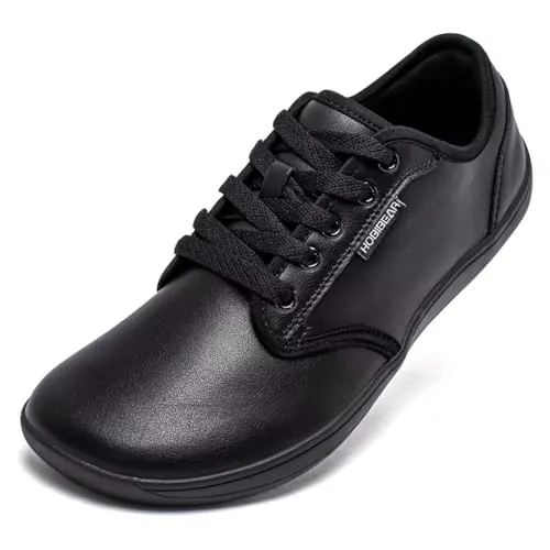 HOBIBEAR Unisex Amplia Descalzo Zapatos para Hombres Womens Minimalista Zapatillas Zero Drop Zapatos Ligeros Cómodo (Negro,EU 45)