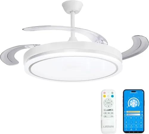 Citymart Ventilador de Techo con aspas plegables con luz Led 66w 2880lm