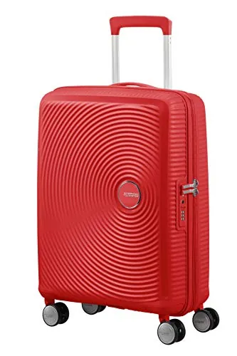 American Tourister Soundbox - Spinner S Expandible Maleta de Cabina, 55 cm, 35.5/41 L, Rojo (Coral Red)