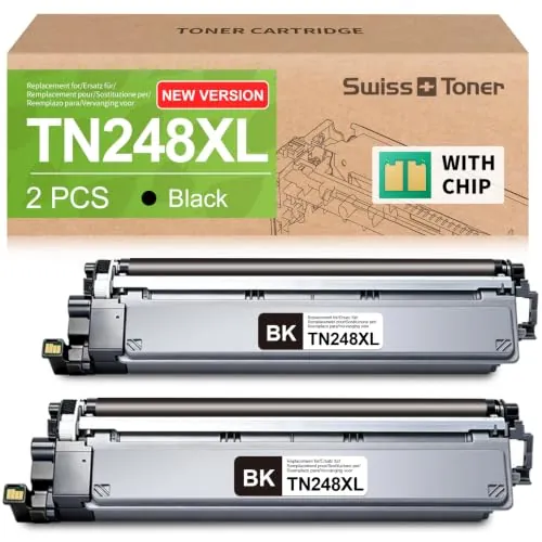 swiss toner TN248XL Tóner Compatible con Brother MFC-L3740CDWE DCP-L3560CDW