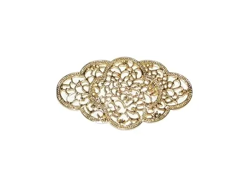 Broche calado de color dorado