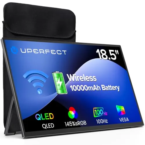 UPERFECT Monitor Portátil Inalámbrico 18,5" 100Hz Batería 10000mAh