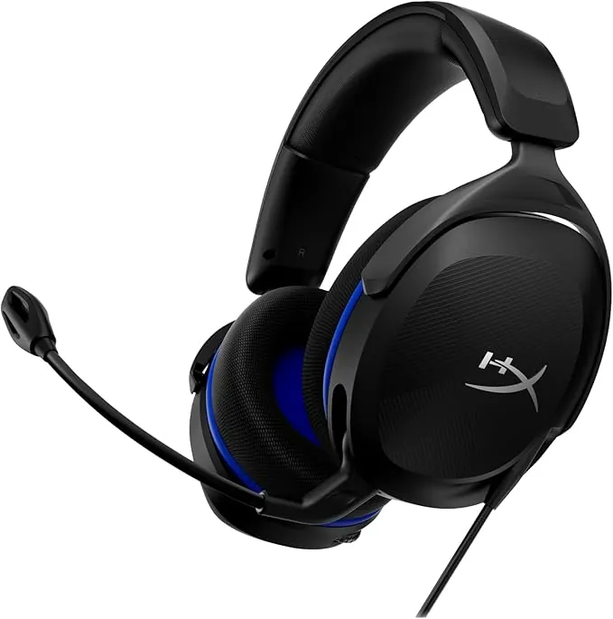 HyperX Cloud Stinger 2 Core, Cascos gaming para Playstation, Drivers de 40 mm y Audio Envolvente, 3.5 mm, Micrófono Plegable con cancelación de ruido - Negro