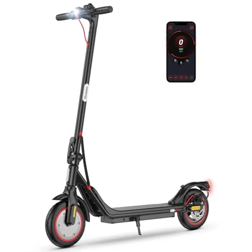 iScooter 8.5" Patinete Eléctrico Adultos Homologado DGT, 500W Motor, Autonomía De 20-25 KM, Máxima 25KM/H, Timbre, App, Frenado Doble, Plegable, Carga 120 KG, 13 KG