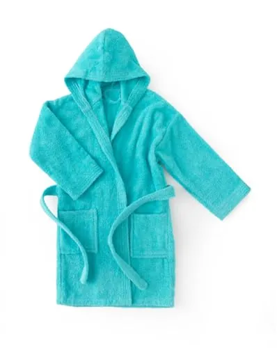 Top Towel - Confort - Albornoz niña - Albornoz niño - Algodón 100% - Rizo 450 grms. De 6 a 8 años. Aguamar