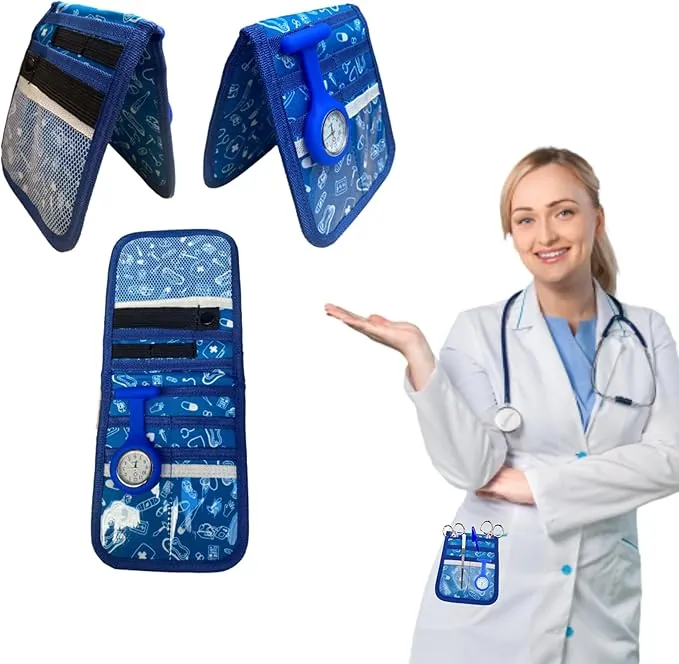 Salvabolsillos Enfermeria-Bolsillo Enfermera Organizador-RELOJ ENFERMERA COLGANTE DE REGALO-Regalos Originales para Enfermeras-Salvabolsillos-organizador enfermeria-salvabolsillos enfermero.