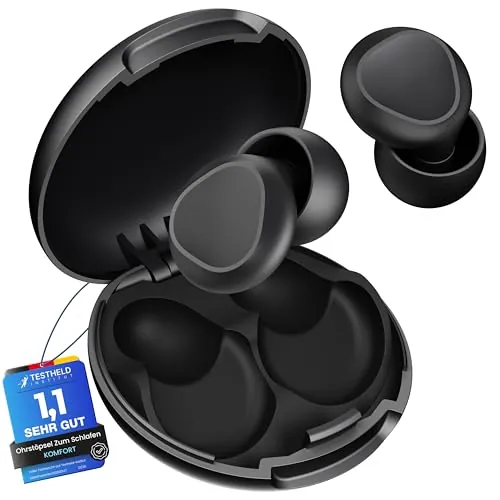 Sokzixx Tapones Oídos Ruido Dormir - Aislamiento acústico de nivel profesional 35dB | Tecnología SkinFit™ | Duerme como un bebé | Para viajes y conciertos | 4 tallas (XS/S/M/L)