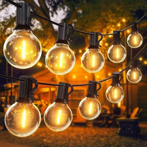 SUWIN Guirnaldas Luces Exterior 30M con 50+2 G40 Globe LED Bombillas