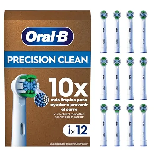 Oral-B Precision Clean Cabezales de Recambio Originales, Blanco, Pack de 12