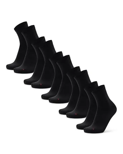 DANISH ENDURANCE Calcetines Casuales Deportivos, 3 y 5 Pack Negro 43-47