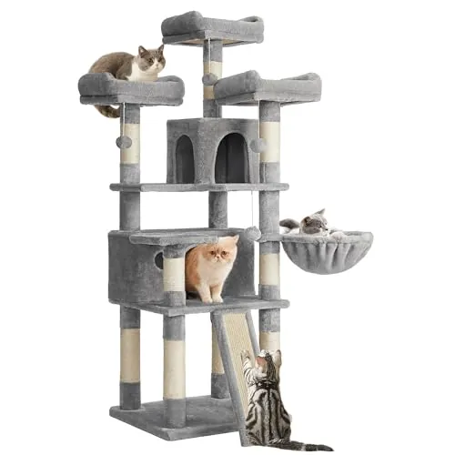 Feandrea Árbol para Gatos, L, 162 cm, Gris Paloma PCT019W01