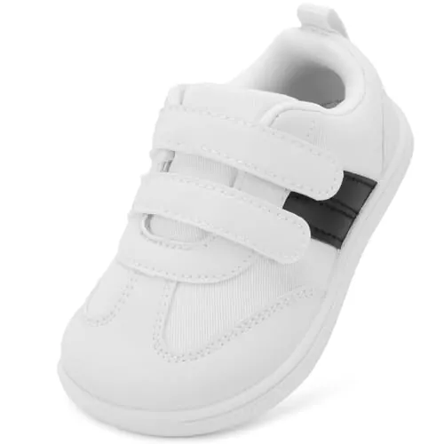 STQ KIDS Zapatillas Niño Barefoot Calzado Respetuoso Bebe Descalzo con Caída Cero al Aire Libre Primeros Pasos Zapaatos Deportivos Niña Blanco 24 EU