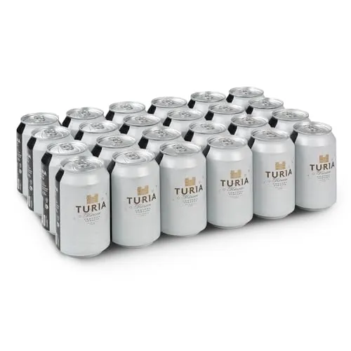 Turia Märzen | Cerveza Tostada | Reflejos Rojizos | Sabor Único | Pan Tostado | Pack 24 Latas x 33 cl