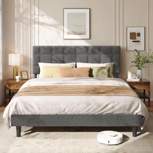 VASAGLE Estructura Cama, Cabecero Ajustable, 160 x 200 cm