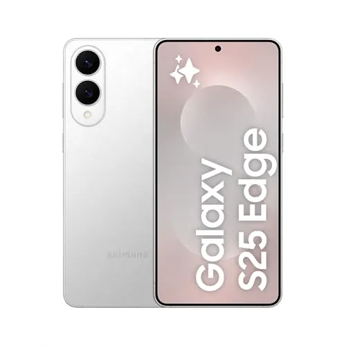 Samsung Galaxy S25 Edge 512GB Teléfono Móvil Fino con IA, Galaxy AI, 12GB RAM, Cámara 200MP, Batería Larga Duración, Garantía del Fabricante 3 Años + 1 Extra, Color Titanio Plata (Versión Española)