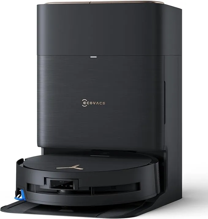 ECOVACS DEEBOT X9 Pro Omni Robot Aspirador y friegasuelos, 16 600 Pa, Ultrafino, fregado con mopa y autolavado inst, OZMO Roller, ZeroTange 3.0, TruEdge 2.0, Secado Aire Cal, Negro