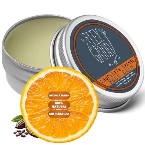 Bálsamo Corporal Chocolate Naranja - 250ml. Bálsamo Corporal Vegano de Naranja y Manteca de Cacao. Crema de mantequilla corporal hidratante natural hecha a mano.