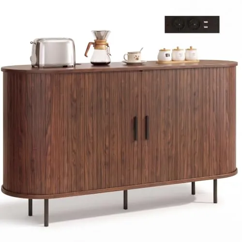 Xbro Aparador con Enchufe, para Salon y Cocina, 130 x 40 x 75 cm, Retro