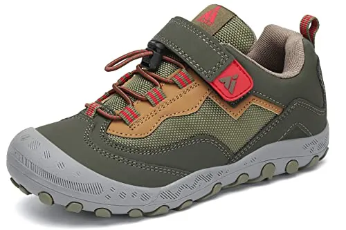Mishansha Zapatillas de Running Niño Niña Botas de Senderismo Transpirables Calzado Montaña Verde 32EU