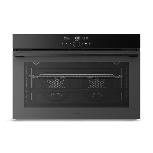 Klarstein Velaire Horno Eléctrico Empotrable 90 cm - 127L, 16 Modos, Clase A, Limpieza Fácil, Temporizador, Bloqueo Infantil, Horno Multifunción, Diseño Minimalista