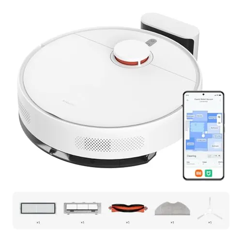 XIAOMI Robot Vacuum S40C Robot Aspirador y Fregasuelos 2 en 1 con 5000 Pa de Succión, Navegación LDS, Depósito de Polvo y Agua de Gran Capacidad y Control Desde la App