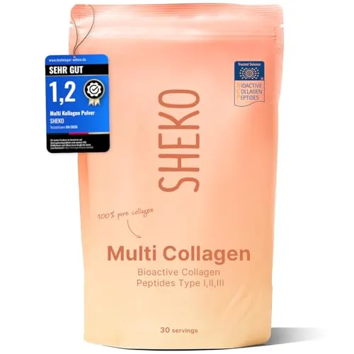 SHEKO Colágeno Hidrolizado en Polvo – Bovino Tipo 1, 2 y 3 – 450 g
