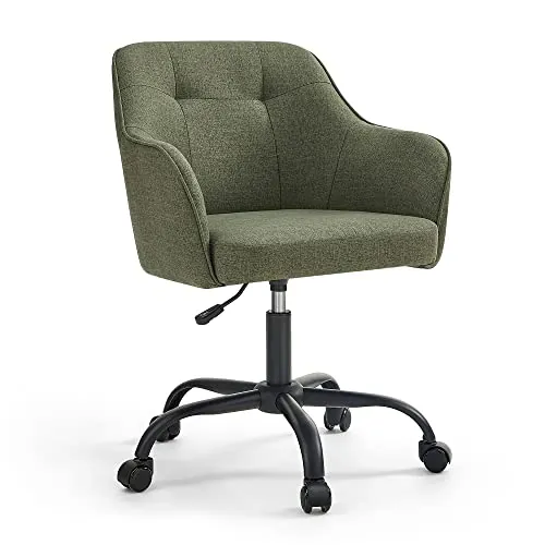 SONGMICS Silla de Escritorio Ergonómica, Giratoria con Ruedas