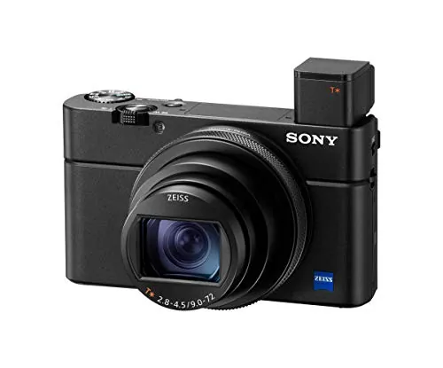 Sony DSCRX100M7AB.CE3 Cámara Compacta Premium Avanzada, Sensor Tipo 1.0, AF inigualable, 4K HDR, Rendimiento de Velocidad Superior, Negro, Cargador Incluido