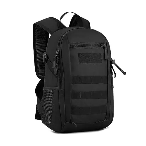 HUNTVP 20L Mochila de Asalto Militar Táctical Molle Bolsa Bandolera para Senderismo Caza Camping - Color Negro