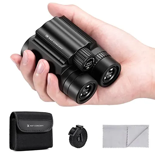 Prismáticos 8X21-K&F Concept Mini Prismáticos Binoculares de Largo Alcance BAK4 Prisma y Lentes FMC,Prismáticos Professional Impermeable IP66 para Observación de Aves y Vida Silvestre