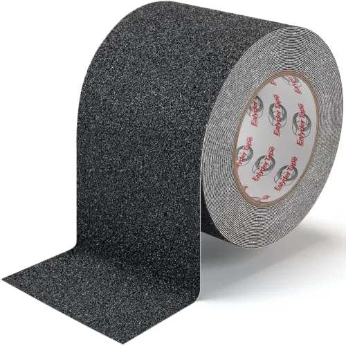 Cinta Antideslizante 10cm x 10m Negra Autoadhesiva Alta Tracción