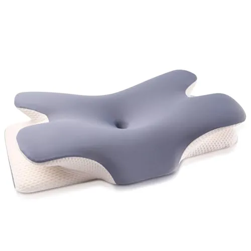 MULISOFT Almohada Cervicale 2 en 1 Almohada Ergonómica Espuma Viscoelástica