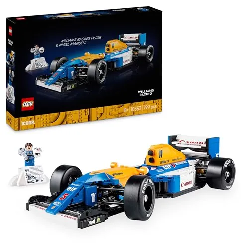 LEGO Icons Williams Racing FW14B y Nigel Mansell Maquetas para Construir para Adultos con Minifigura, Kit de Maquetas de Coche de Fórmula 1, Regalo para Hombres y Padres Fans de la F1 10353