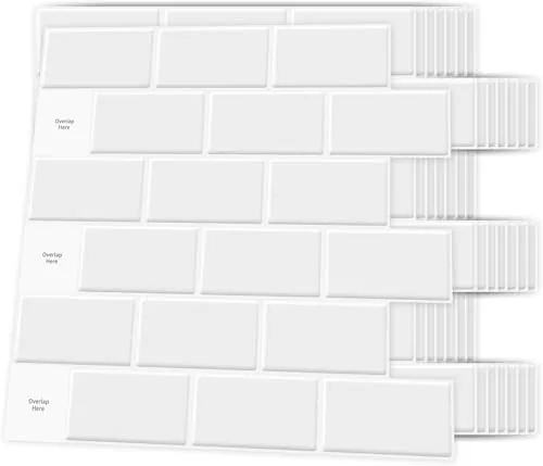 Art3d Adhesivos para Baldosas Blanco Mate