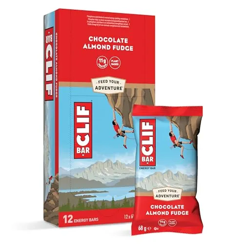 CLIF BAR Chocolate Almond Fudge Barritas Energéticas, 12 x 68 g