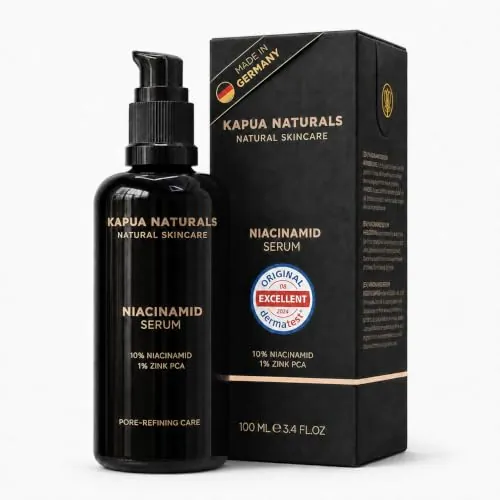 Sérum Niacinamida BIO alta concentración 100ml • 10% Niacinamida + 1% Zinc ✓ Reduce los poros ✓ Atenúa las manchas ✓ Piel uniforme ✓ Contra granos, inflamaciones y rojeces • Cosmética natural