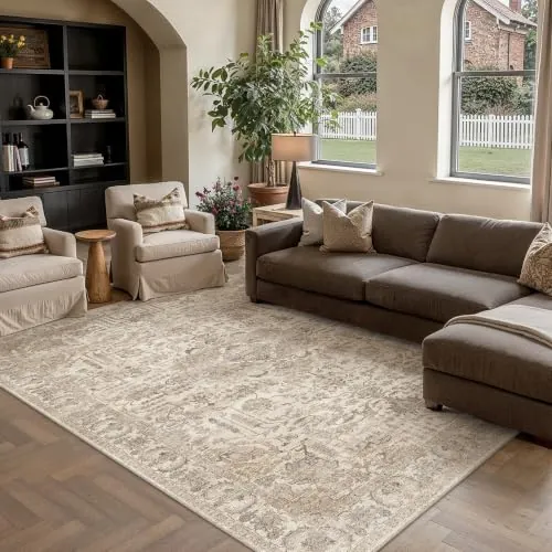 PureCozy Alfombra Salon 160x230cm Beige Vintage