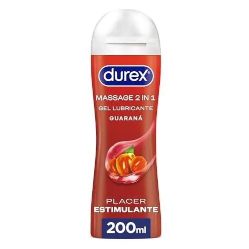 Durex Play Massage 2 en 1 Gel de Masaje & Lubricante Intimo con Guaraná 200 ml