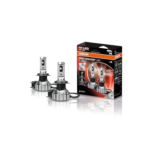 OSRAM NIGHT BREAKER LED SMART H7; hasta un 330% más de brillo; 6000K, 12V, luces altas y bajas LED con aprobación para la calle