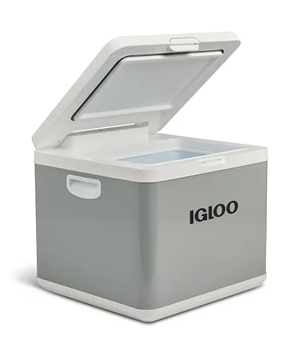 IGLOO IH45 Nevera híbrida con compresor 43L – Nevera eléctrica 12V y 230V para Coche, Camping, Autocaravana y Barco – Mini frigorífico híbrido, silencioso, Potente & de bajo Consumo