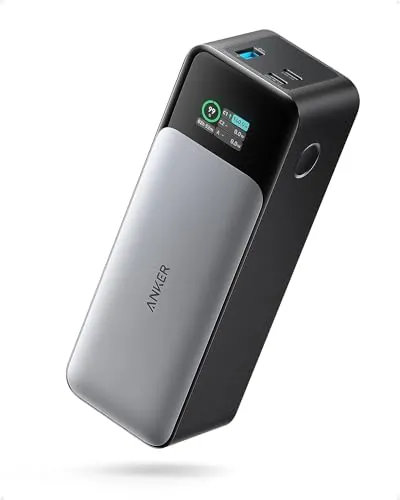 Anker Power Bank Carga Rapida 737, Cargador Portátil de 24,000 mAh y con 3 Puertos, 140 W, Compatible con iPhone Serie 16/15, Samsung, MacBook, etc.