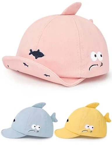 Becellen Gorra de Béisbol para Bebé, Gorro Sol de Algodón Bonita Sombrero de Verano Ajustable para Bebés Niños y Niñas de 3 a 12 Meses