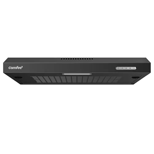 COMFEE' SLIF17-60 LED, Campana Extractora Bajo Encimera de 60 cm, 200 m³/h, 2 Modos de Extracción - 3 Niveles de Velocidad - Negra
