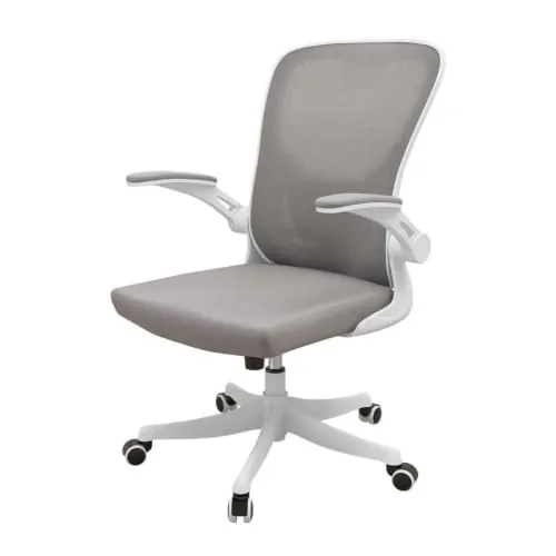 Monhey Silla de Oficina ERGONÓMICA - Soporte Lumbar y Reposacabezas Ajustable, Brazos Abatibles, Respaldo Alto Reclinable (90°-130°), Malla Color Beige Arena - para Estudio/Home Office