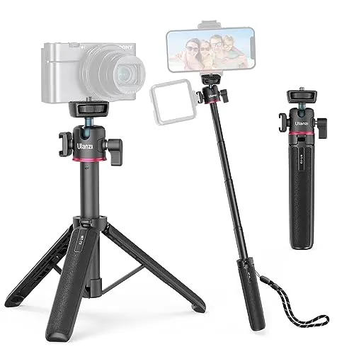 ULANZI MT-73 Mini Trípode de Cámara 54cm/21.6in - Pequeño Con 1/4'' Tornillo - Compatible Con Cámara Compacta - Ideal Para Viaje y Bolsillo