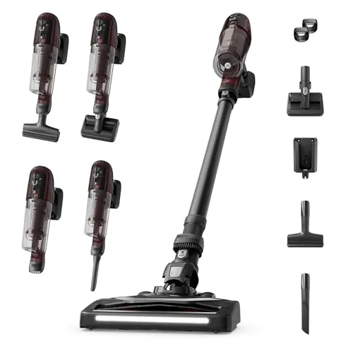 Rowenta X-Pert 6.80, Aspiradora Escoba Sin Cable, Burdeos
