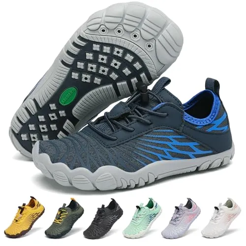 SAGUARO Escarpines Niño Zapatillas Barefoot Niños Secado Rápido Zapatillas de Agua Niña Ligeras Zapatos de Playa Piscina Mar Azul, 35 EU
